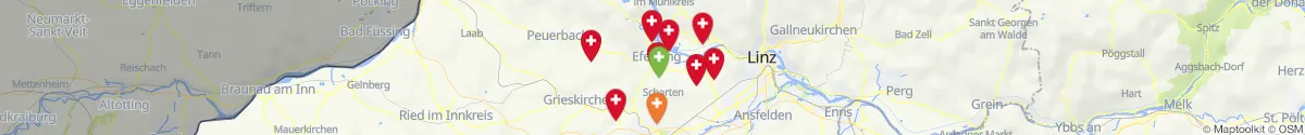 Kartenansicht für Apotheken-Notdienste in der Nähe von Hinzenbach (Eferding, Oberösterreich)